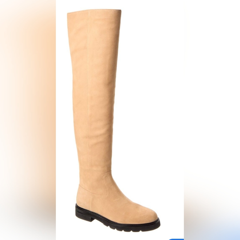 Stuart Weitzman Chicago Lug Suede Over-The-Knee Boot
